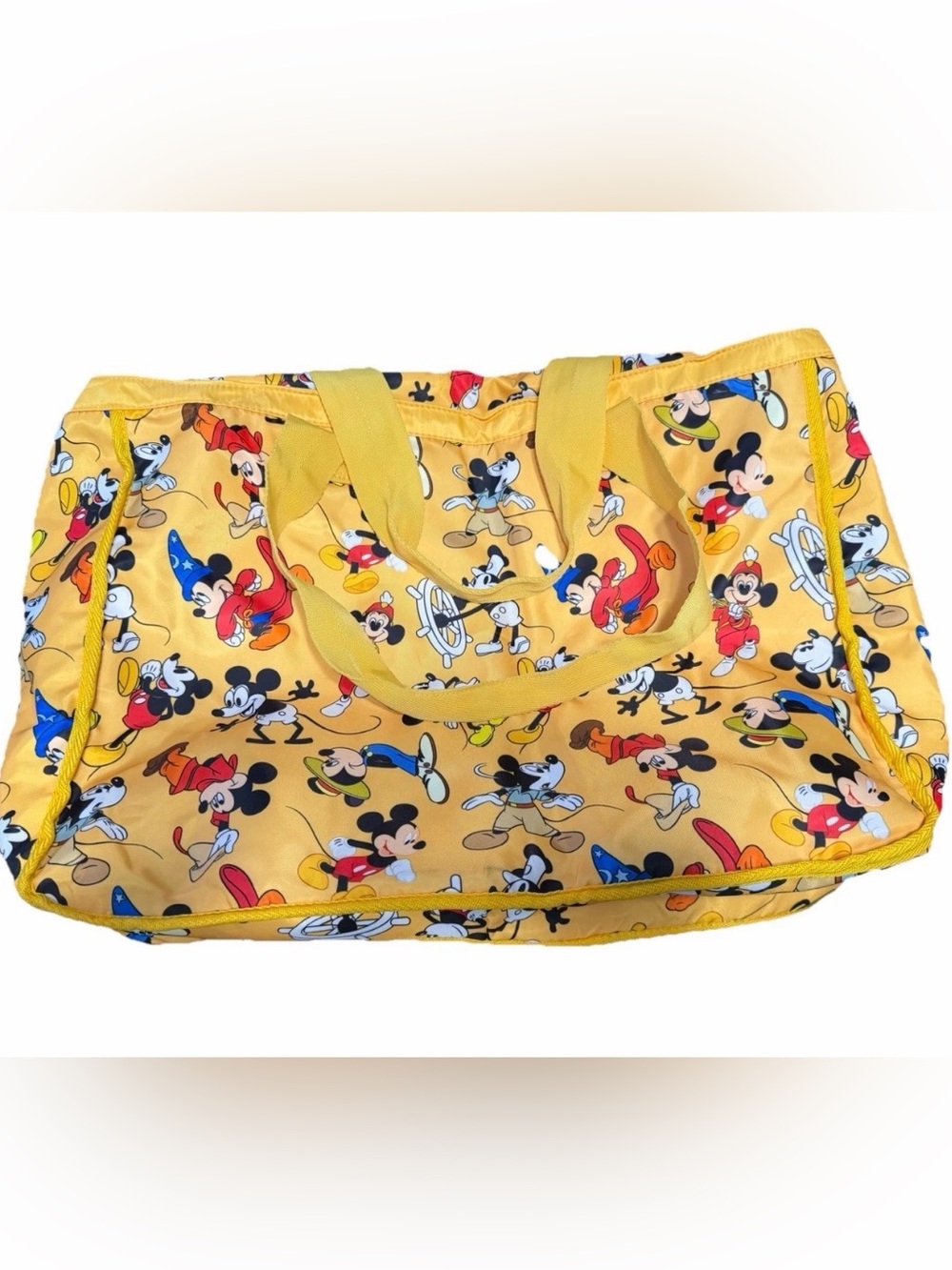 Disney Yellow Mickey Mouse Patterned Tote - Picture 2 of 3
